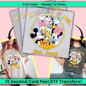 Mickey And Co DTF Transfer, Ready to Press, Disneyworld Personalized DTF Transfers, Disney Heat Press, Disneyland DTF Transfer- ssco338