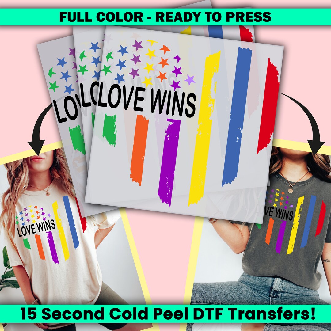 Love Wins Pride Month, Gay Pride, Lgbt Pride DTF Transfer, Ready to ...