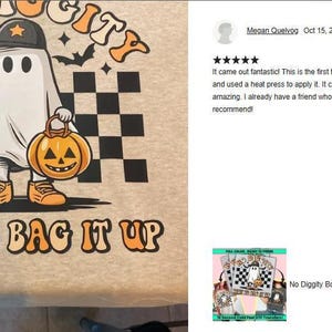 a t - shirt with a ghost holding a jack - o - lantern