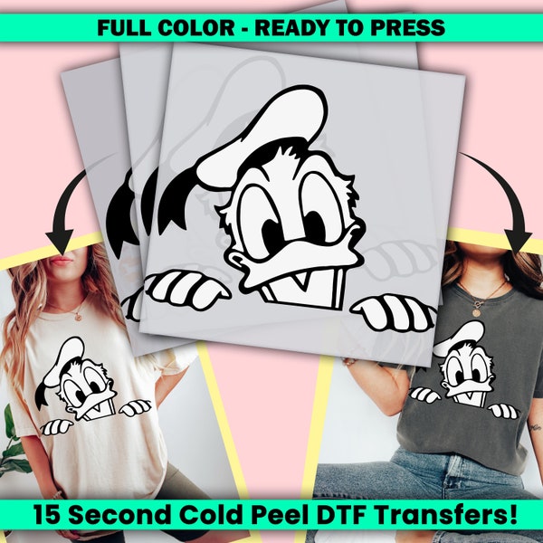 Donald Duck DTF Transfer, Ready to Press, Personalized DTF Transfers, Heat Press DTF Transfer- ssco1234