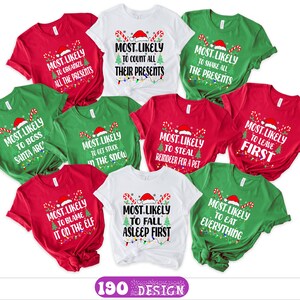 Most Likely to Christmas Dtf, Matching Family Christmas Ready To Press, Funny Christmas 2025 Party Christmas Bundle Dtf - ssco4286
