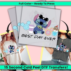 Transferencia DTF Best Day Ever de Disney, lista para imprimir, transferencias DTF personalizadas de Disneyworld, prensa térmica de Disney, transferencia DTF de Disney - ssco386