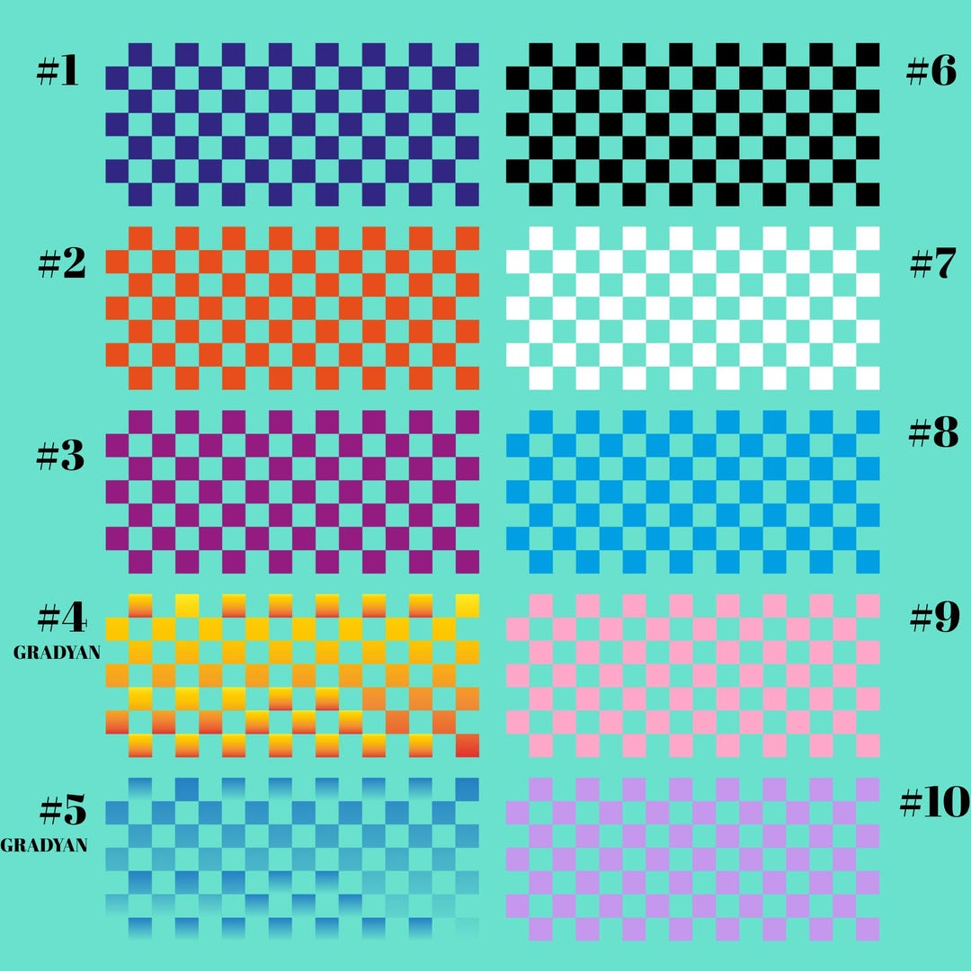 Custom Checkers Colors 16oz UV Dtf, Checkers No Heat Needed Uvdtf ...