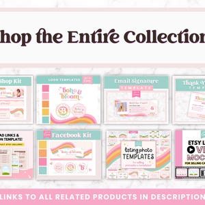 Plantillas de anuncios de Etsy para vender en Etsy / Maquetas de anuncios de Etsy Producto digital / Fotos de anuncios de Etsy Canva / Plantilla imprimible de kit de tienda de Etsy imagen 9