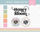 Colorful Logo Design Simple, Minimalist Logo DIY Canva, Rainbow Branding Kit for Small Business, Playful Branding, Boho Logo Design Template