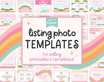 Etsy Listing Templates for Digital Products, Etsy Listing Mockup Photos Printables, Etsy Digital Product Mockup, Etsy Shop Listing Template