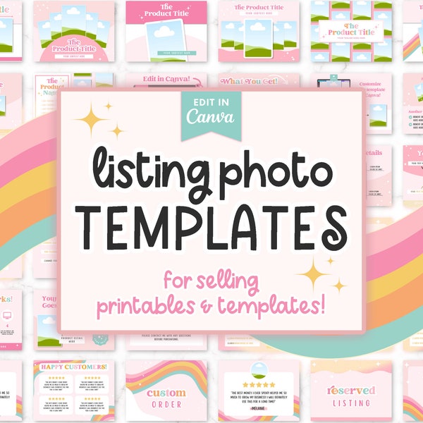 Etsy Listing Templates for Digital Products, Etsy Listing Mockup Photos Printables, Etsy Digital Product Mockup, Etsy Shop Listing Template