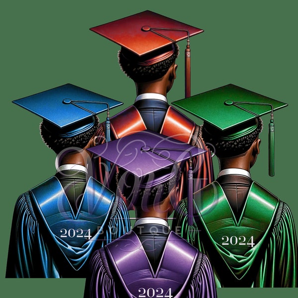 blackman graduate, cap and gown, african american male, graduation png, clipart