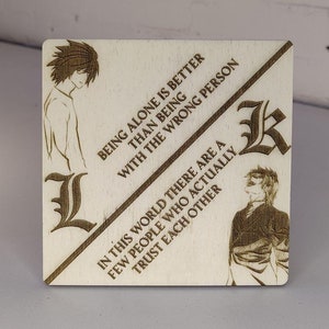 Vertrauen & Einsamkeit" Houten Plakette