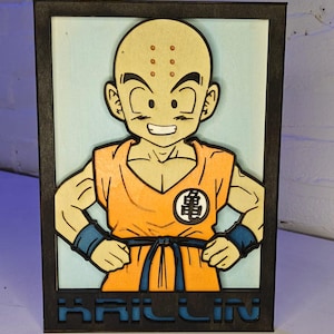 Krillin Wooden 3D Artwork – Dragon Ball