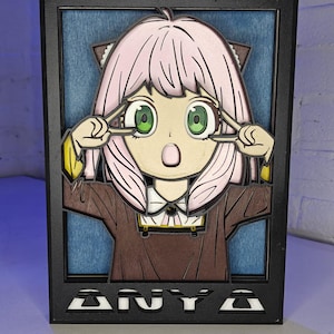 Wandbild aus Holz - Anya (spy x Familie)