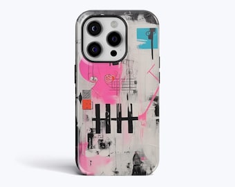PINK GRAFFITI Phone Case: Abstract Art Cover for iPhone, Samsung & Google Pixel