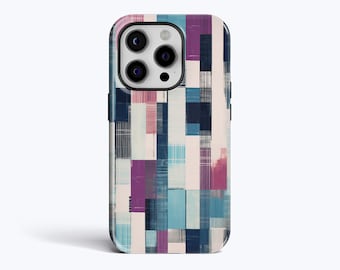 PURPLE STRIPES Phone Case, Abstract Cover fit for iPhone 15 Pro Max, 14 Plus, 13, 12, 11, XR & Samsung S24, S23, A54, A53, Pixel 8 Pro, 7