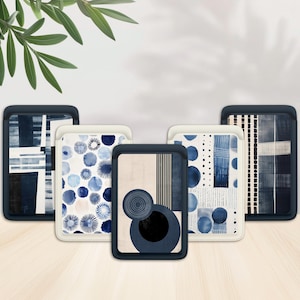 Carteira magnética de couro MagSafe azul marinho, com design minimalista e porta-cartões, compatível com iPhone 16 Pro Max, 15 Plus, 14, 13 e 12 Mini