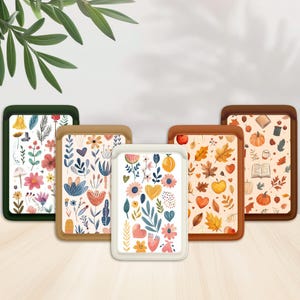 WILD FLOWERS MagSafe Leather Wallet: Forest Leaves iPhone Card Holder