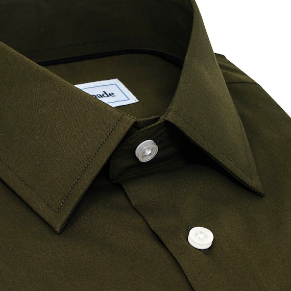 SLIM FIT Hunter Army Green Dress Shirt for Men Boys Youth SKINNY Tailored Long Sleeve Professional Button up Emerald Formal Business Work Etsy