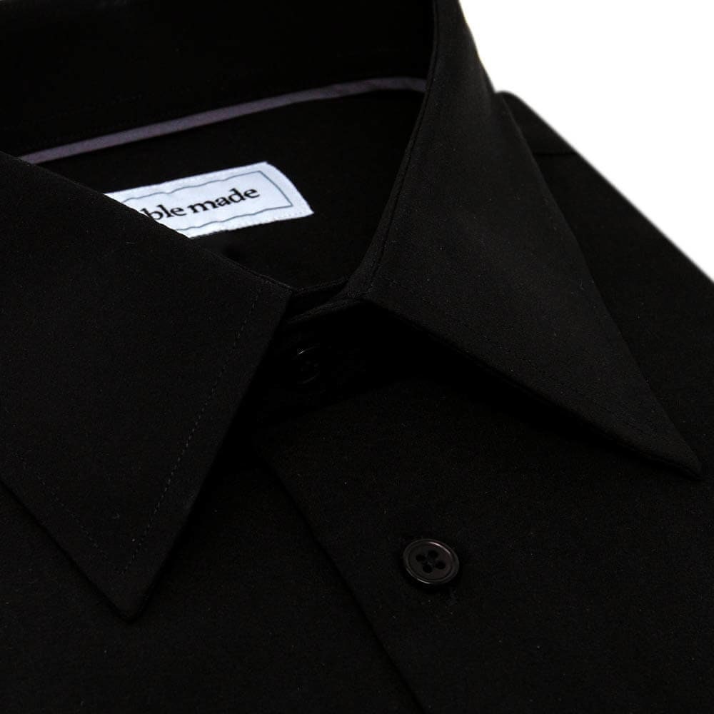 SKINNY FIT Non-iron Stretch Black Formal Business Dress Shirt for Men Boys  Youth | Slim Tailored for Him | Professional Button up Collar - Etsy