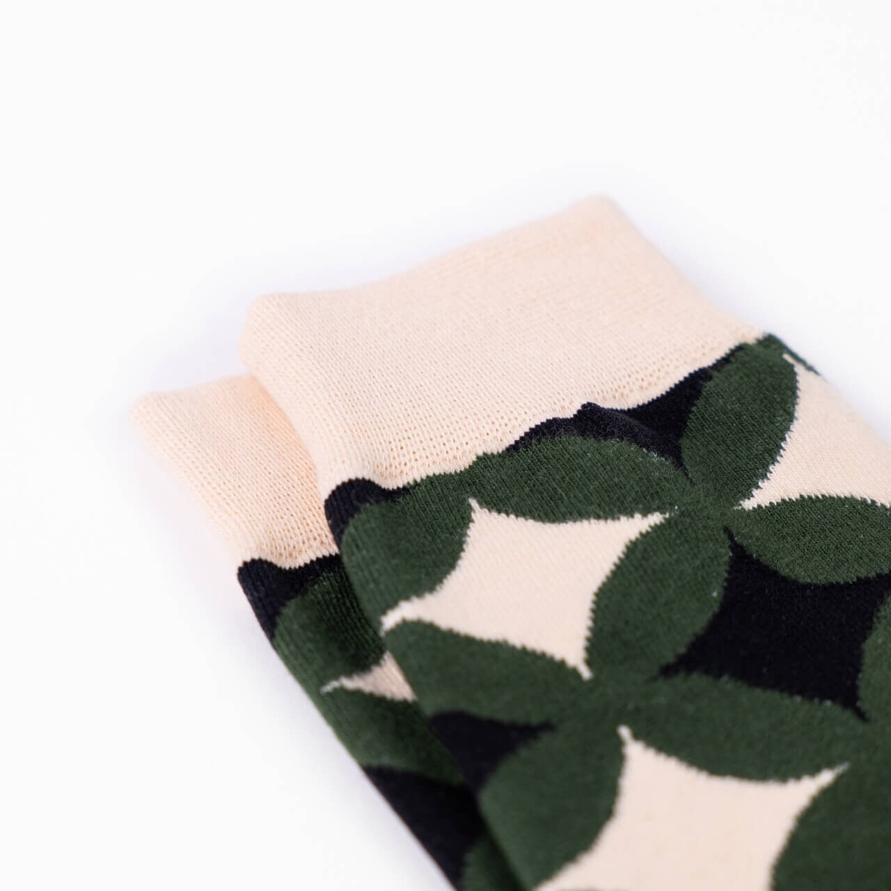 Green Beige Fun Pattern Dress Socks | Business Office Sock Accessory ...