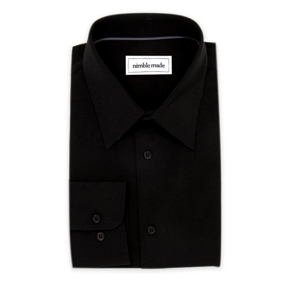 green emerald velvet dress Black Slim Fit Dress Shirt – Anto