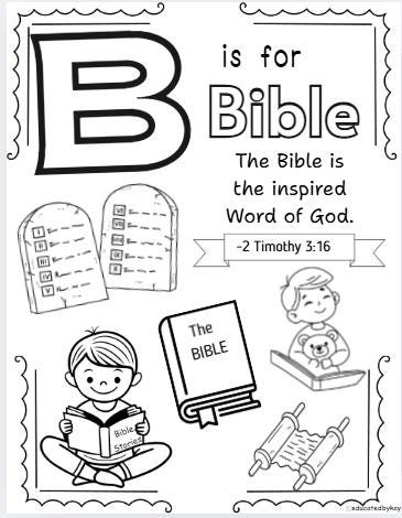 Scripture Count Paper Bible Verse-alphabet and Counting Numbers Coloring Page BUNDLE-JW Kids ...