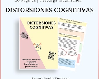 Spanish Cognitive Distortions Worksheets | CBT Therapy Resource (PDF)