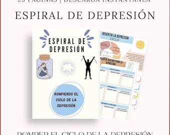 Spanish Depression Worksheets PDF | CBT Tools to Break Negative Cycles and Improve Mood in Spanish | Salir de la Depresion