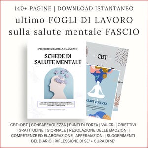Pacchetto di schede di lavoro sulla salute mentale, terapia cognitivo-comportamentale (CBT) e terapia dialettico-comportamentale (DBT) (download digitale)