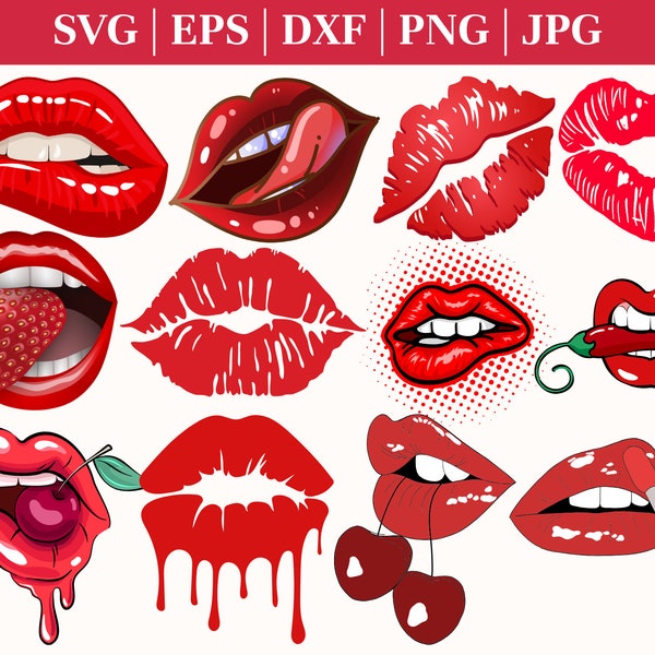 Lips svg bundle | Pink Lips bundle | Kiss svg | Lips svg | Pink lips svg | Kiss svg bundle | Cricut