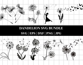 Dandelion Svg Bundle, Dandelion Svg, Dandelion Png, Blow Me Svg, Just Breathe Svg, Dandelion Blowing Svg, Kindness Svg, Dandelion Cut File