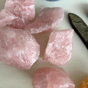 Rose Quartz Raw Crystal | Natural Rough Gemstone | Healing Crystal for Love & Heart Chakra