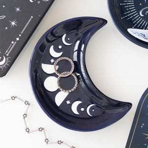 Moonphase trinket dish for jewellery or treasures