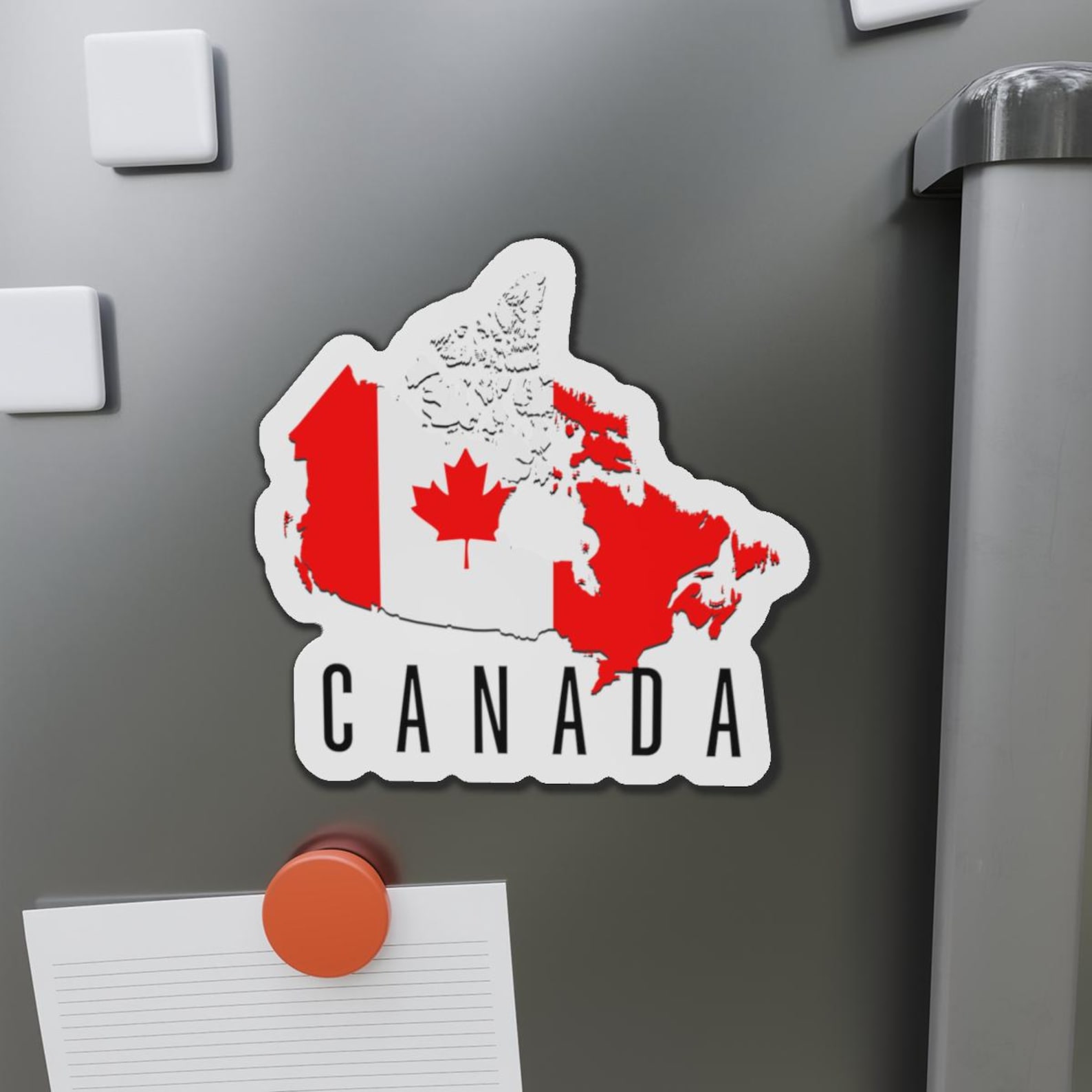 Canada Map Flag Die-cut Magnets | Canadian Flag Map Sticker Magnet - Etsy