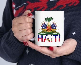 Haiti Ceramic Mug, Haiti Souvenir Coffee Cup, Haiti Traveler Gift, Haiti Tea Mug - 11oz, 15oz, Gift for Haiti Enthusiasts, Caribbean