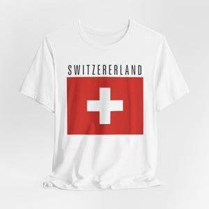 Switzerland Unisex Flag Tshirt Patriotic Tee Shirt, Swiss National Pride Graphic Top, Europe Travel Vacation Gift, Men Women Swiss Gear
