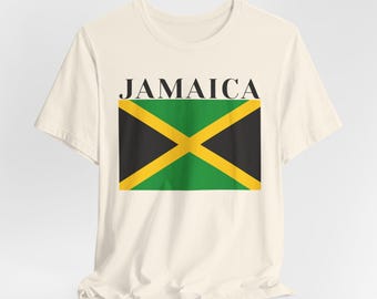 Camiseta unisex con la bandera de Jamaica, camiseta para celebrar la herencia jamaiquina, camiseta con la bandera de Jamaica, camiseta con orgullo jamaicano, camiseta con raíces caribeñas, camiseta para fanáticos del reggae