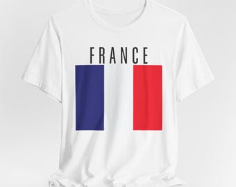 France Flag Patriotic Tshirt,  Unisex Tee for French National Day Celebration, Paris Lover Shirt,