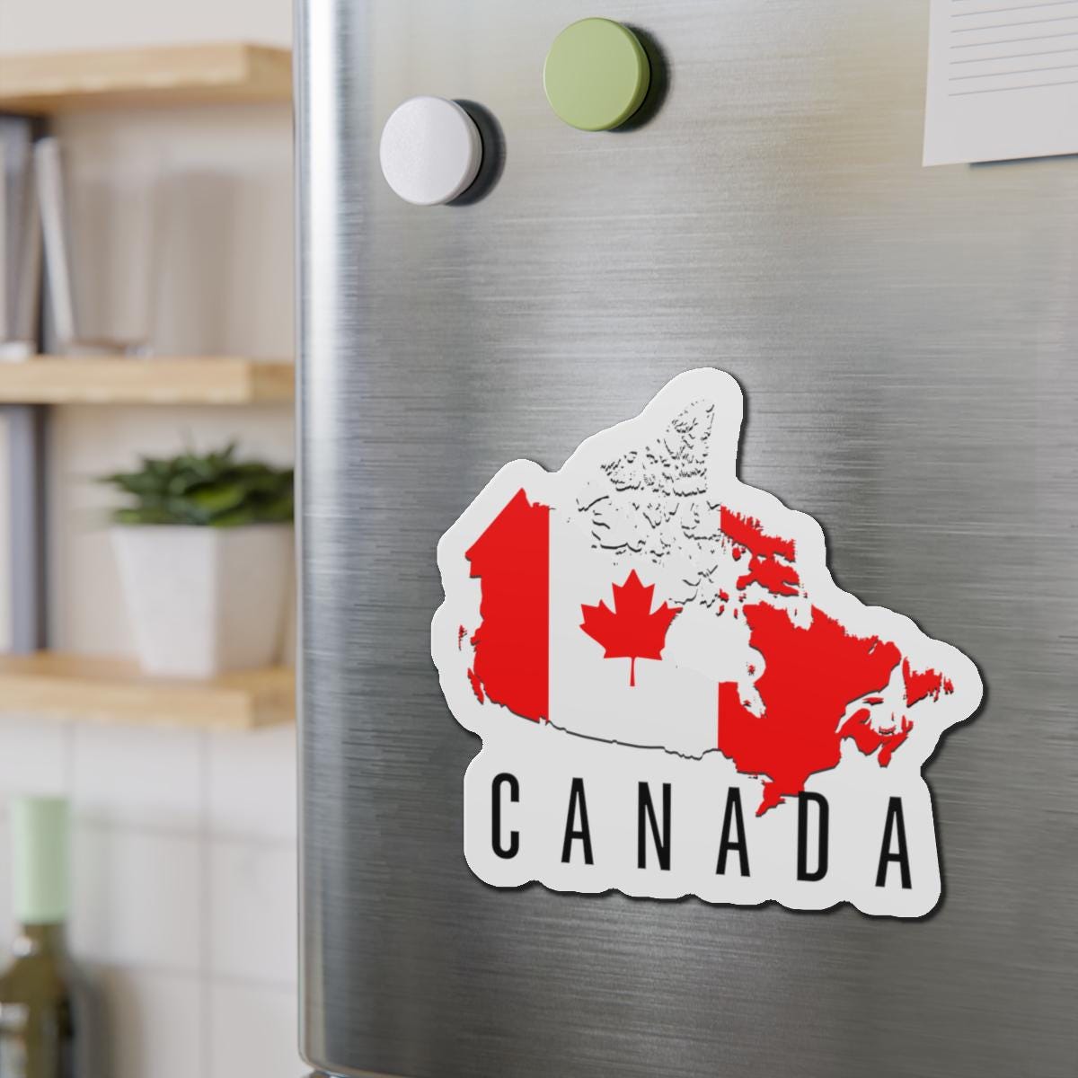 Canada Map Flag Die-cut Magnets | Canadian Flag Map Sticker Magnet - Etsy