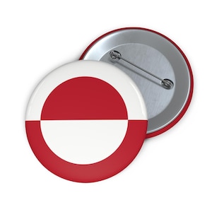Greenland Flag Pin Buttons, Greenland Pins, Greenland National Flag Lapel Pins, Greenland Badge Collection, Unique Souvenir