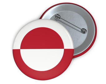 Greenland Flag Pin Buttons, Greenland Pins, Greenland National Flag Lapel Pins, Greenland Badge Collection, Unique Souvenir