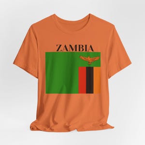 Zambia Flag Tee, Zambia Unisex Shirt for Travelers, Zambia Flag Tshirt, Zambian Gifts, Zambia National Holidays