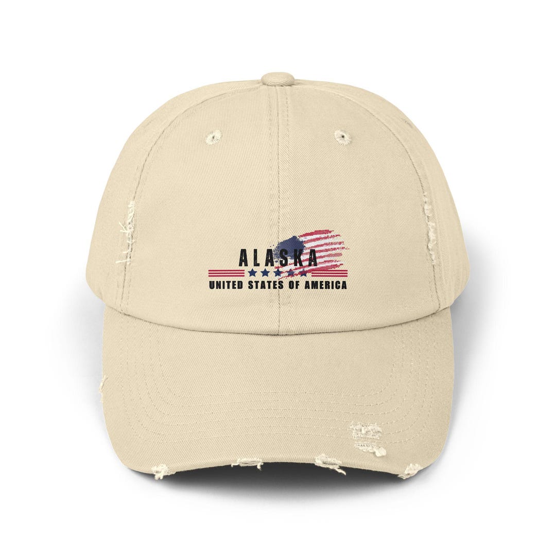 Alaska Flag Hat, Unisex Distressed Alaska Hat, Alaska Outdoor Hat ...