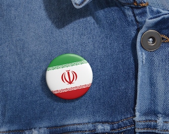 Iran Pin Button, Iran Flag Pin Buttons, Iran Pins, Iran National Flag Lapel Pins, Iran Badge Collection, Unique Souvenir, Iran Patriotic Pin