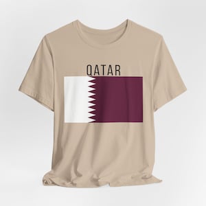 Maglietta con bandiera del Qatar, maglietta unisex del Qatar, maglietta da viaggio del Qatar, festa dell&#39;indipendenza, regali per il Qatar