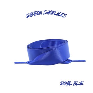 Royal Blue Flat Ribbon 20mm Wide Satin Shoelaces New 2025 Vibrant Gorgeous Laces Ships from USA