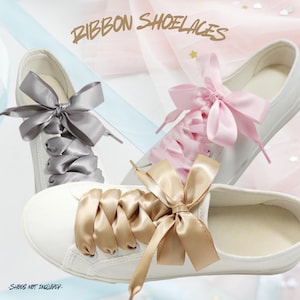 Flat Ribbon 20mm Wide Satin Shoelaces New 2025 Vibrant Gorgeous Laces Ships from USA