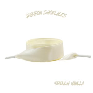 French Vanilla Flat Ribbon 20mm Wide Satin Shoelaces New 2025 Vibrant Gorgeous Laces Ships from USA