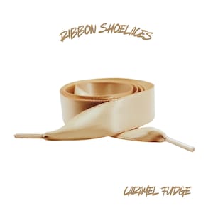 Caramel Fudge Flat Ribbon 20mm Wide Satin Shoelaces New 2025 Vibrant Gorgeous Laces Ships from USA
