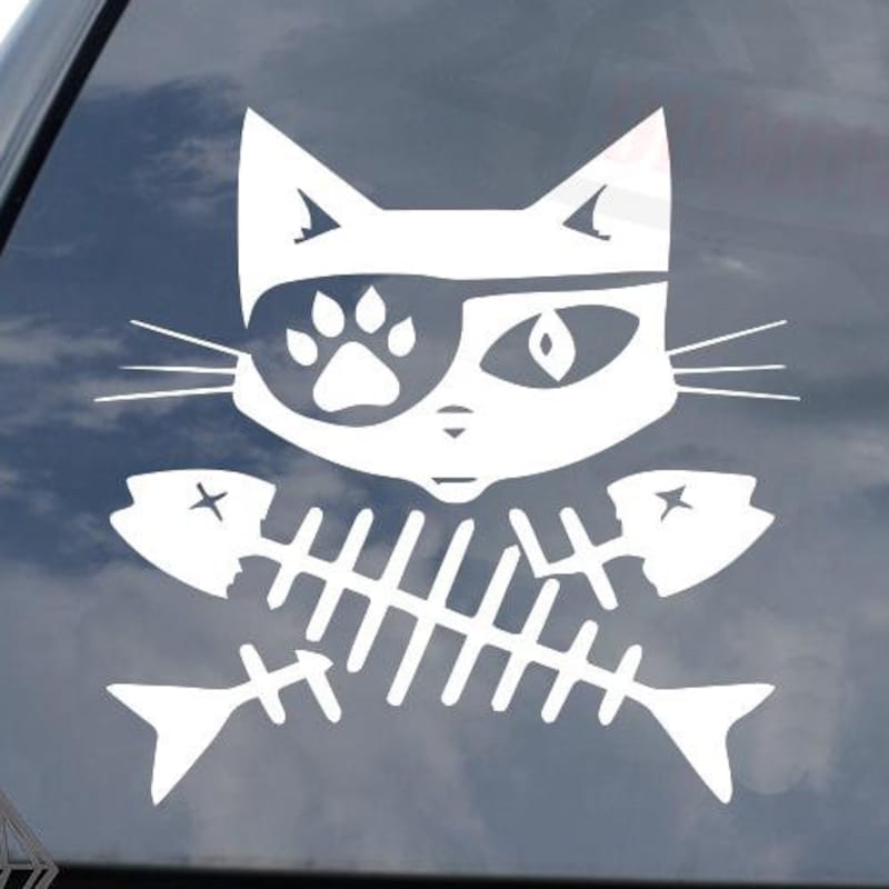 Funny Motorcycle Decals Cat - Etsy