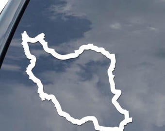 Iran Iranian Country Map Outline Middle East Sticker Decal For Car Truck Motorcycle Window Bumper Helmet Mug Laptop Wall Home Decor