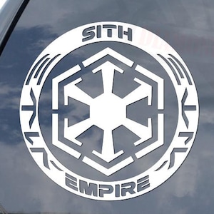 Sith Empire Dark Side Force Sticker Decal For Car Truck Motorcycle Window Bumper Helmet Bottle Mug Laptop Wall Home Decor